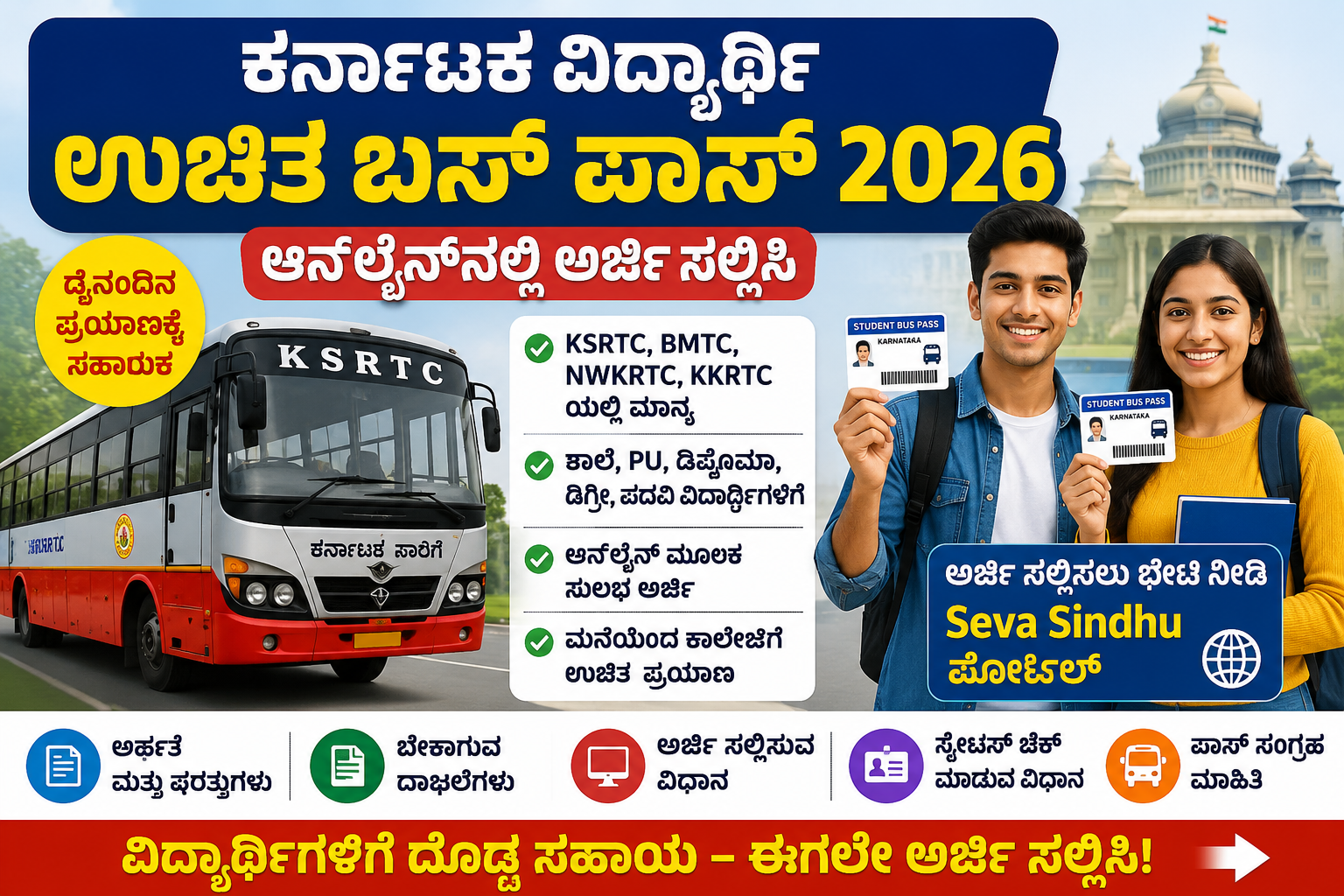 KSRTC Student Free Bus Pass 2026